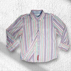Vintage Tommy Hilfiger Striped Button Down Shirt – Size 6 – Made in Hong Kong